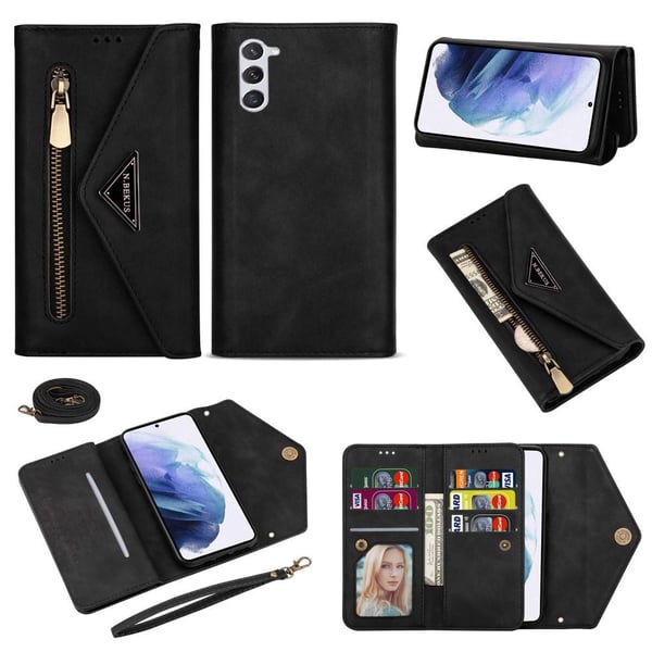 SKALO Samsung S23 Evelope Clutch 8-Lokeroa - Musta