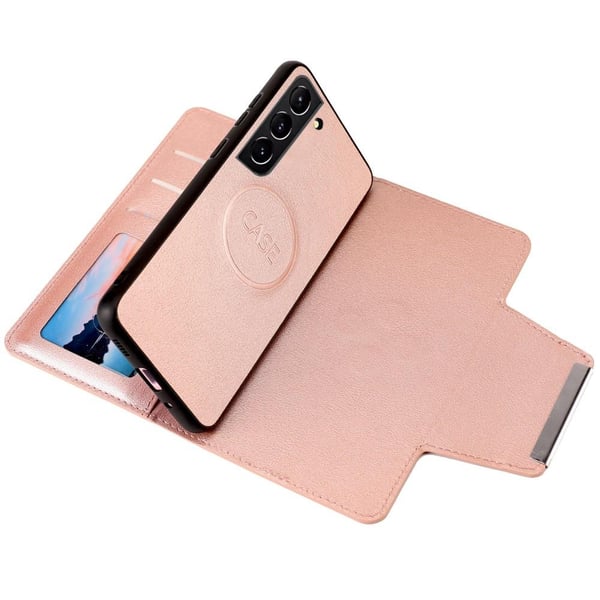 SKALO Samsung S23 Plus DOLIZMA 2 i 1 magnetisk pungetui - Rosa guld