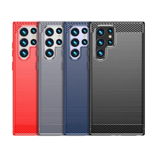 SKALO Samsung S23 Ultra Armor Carbon Stødsikker TPU-cover