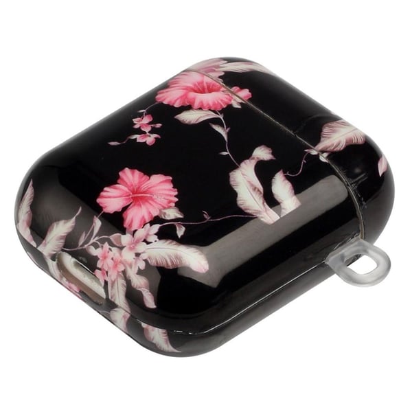 SKALO AirPods 1/2 Blomster TPU-cover m. Karabinhage - #2