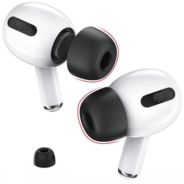 AHASTYLE AirPods Pro 1/2 Ørepropper med Memory Foam Sort - Small