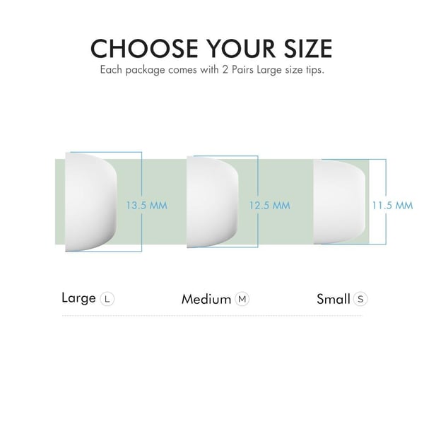 AHASTYLE AirPods Pro 1/2 Silikone Ørepropper Hvid - Small