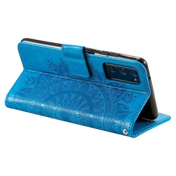 SKALO Samsung A14 4G/5G Mandala Flip Cover - Blå