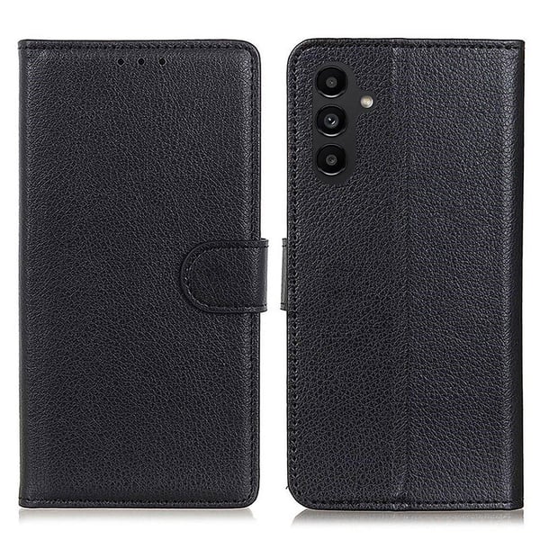 SKALO Samsung A14 4G/5G Litchi Flip Cover - Sort