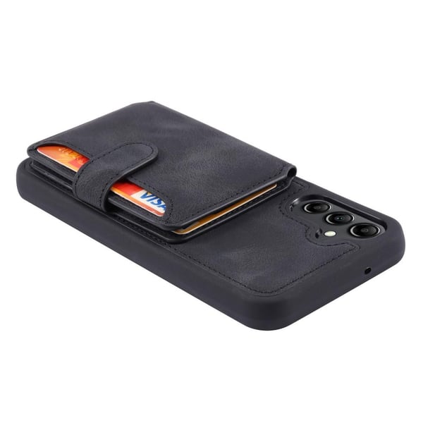 SKALO Samsung A34 5G PU-læder Cover med Pung - Sort