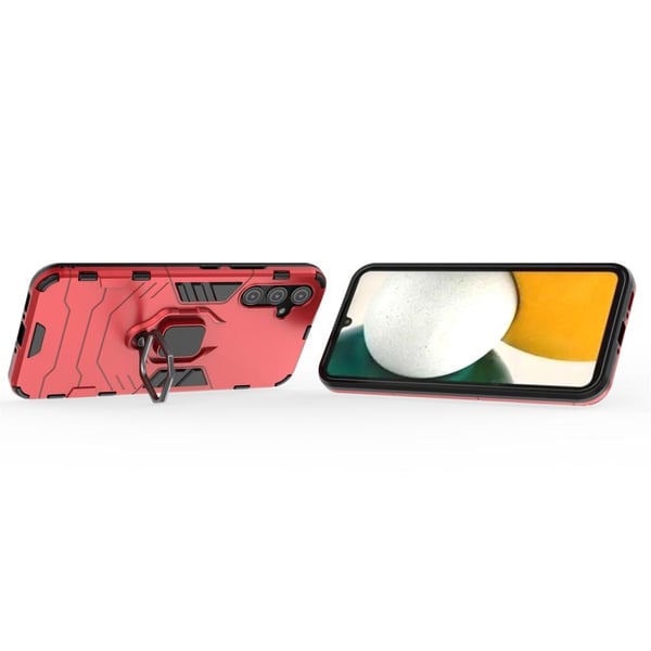 SKALO Samsung A34 5G Armor Hybrid metal ring cover - Rød