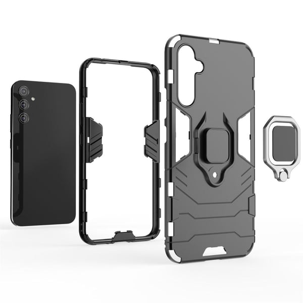 SKALO Samsung A34 5G Armor Hybrid metal ring cover - Rød