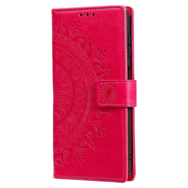 SKALO Samsung A54 5G Mandala lompakkokotelo - Cerise