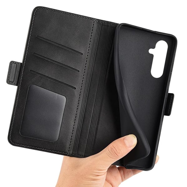 SKALO Samsung A54 5G Premium Wallet Flip Cover - Sort