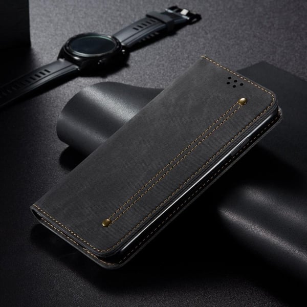 SKALO Samsung A54 5G Jeans Flip Cover - Sort