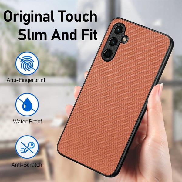 SKALO Samsung A54 5G Carbon Fiber TPU cover - Khaki