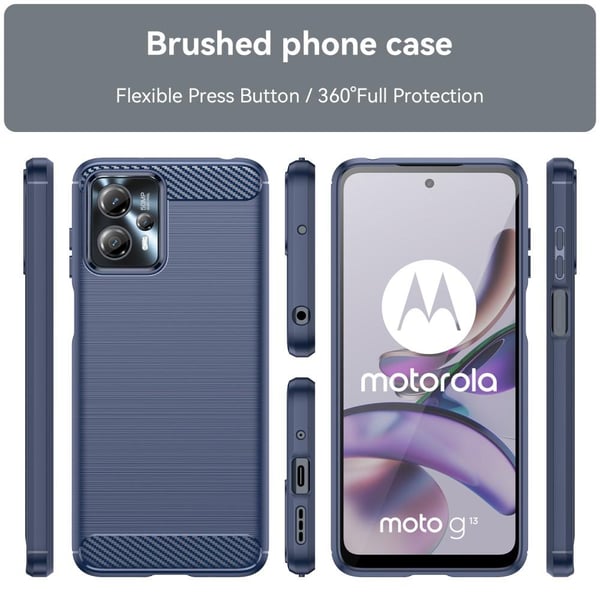 SKALO Motorola Moto G23 4G Armor Carbon Stødsikker TPU-cover