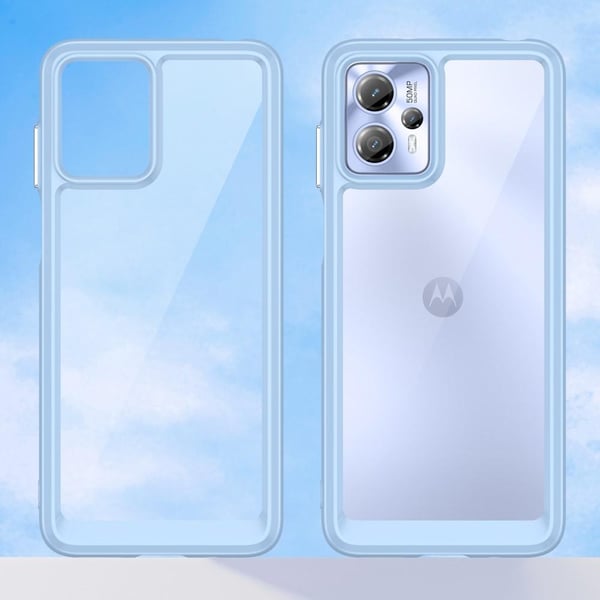 SKALO Motorola Moto G23 4G Transparent TPU Bumper cover - Blå