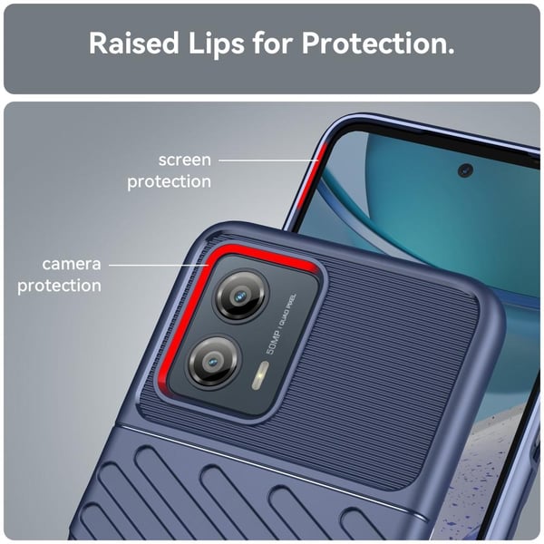 SKALO Motorola Moto G53 5G Twill TPU-cover - Blå