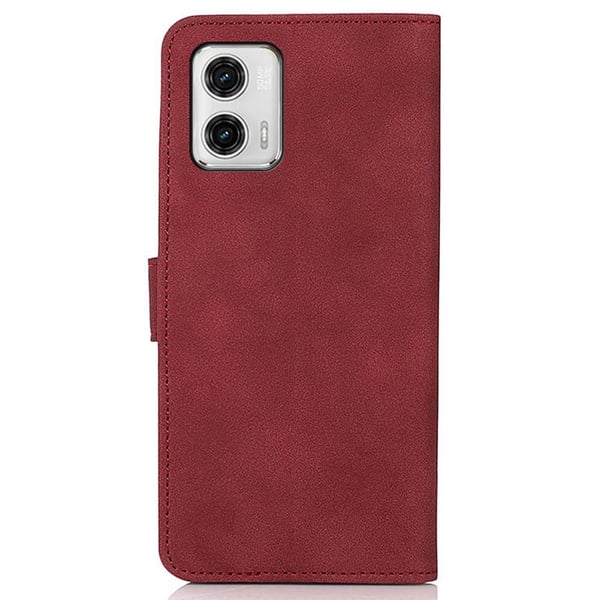 SKALO Motorola Moto G73 5G KHAZNEH Pungetui i PU-læder - Rød