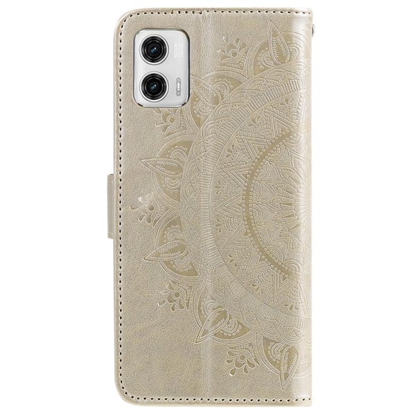 SKALO Motorola Moto G73 5G Mandala Flip Cover - Guld
