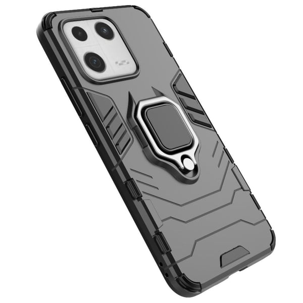 SKALO Xiaomi 13 5G Armor Hybrid metal ring cover - Sort