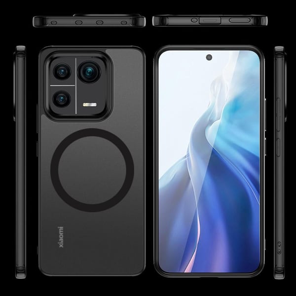 SKALO Xiaomi 13 5G TPU hybrid magnetisk ring Cover - Sort
