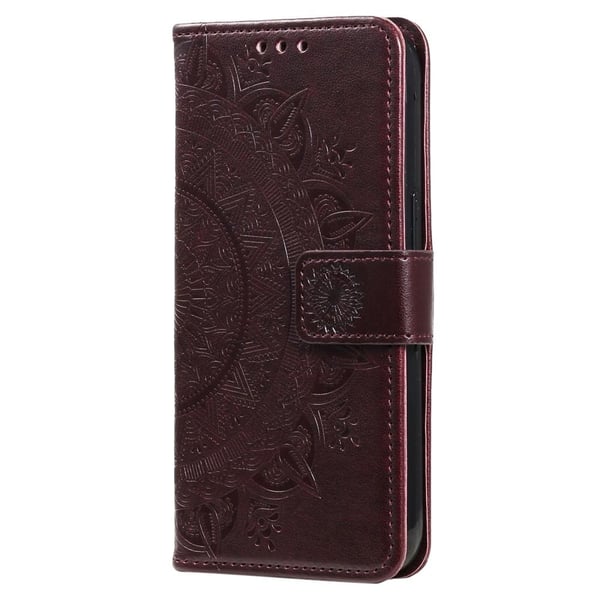 SKALO Xiaomi 13 5G Mandala lompakkokotelo - Ruskea