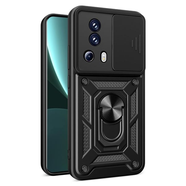 SKALO Xiaomi 13 Lite Armor Hybrid Metal Ring Camera Slider - Sort