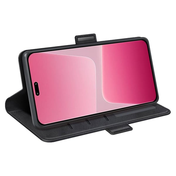SKALO Xiaomi 13 Lite Premium Wallet Flip Cover - Sort