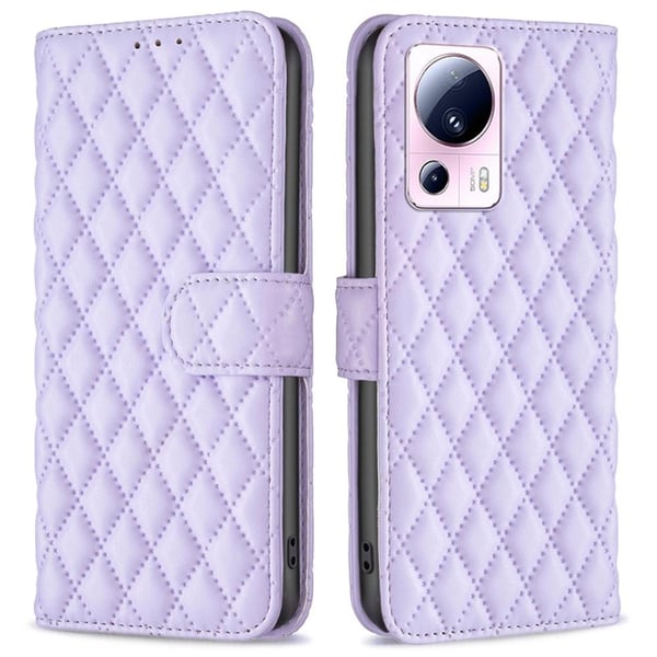 SKALO Xiaomi 13 Lite BINFEN COLOR Quiltet Pung - Lilla
