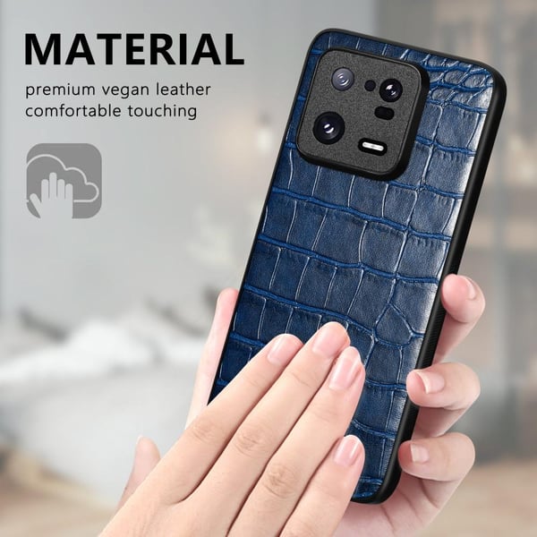 SKALO Xiaomi 13 Pro 5G Crocodile PU Leather Hybrid Cover - Brun