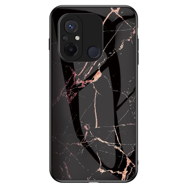 SKALO Xiaomi Redmi 12C 4G Marmor hærdet glas TPU Cover - #1