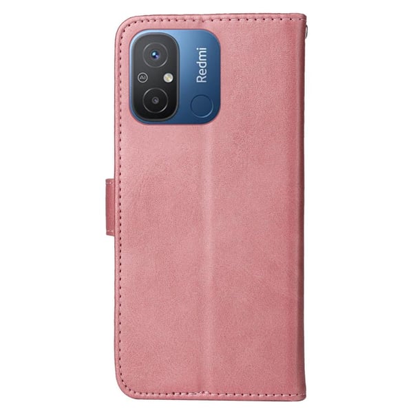 SKALO Xiaomi Redmi 12C 4G Lompakkokotelo PU-nahkaa - Pinkki
