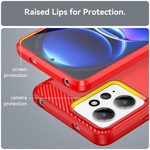SKALO Xiaomi Redmi Note 12 4G Armor Carbon Stødsikker TPU-cover