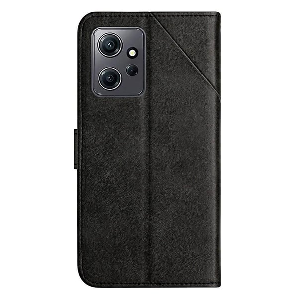 SKALO Xiaomi Redmi Note 12 4G PU læderpung med prægning - Sort
