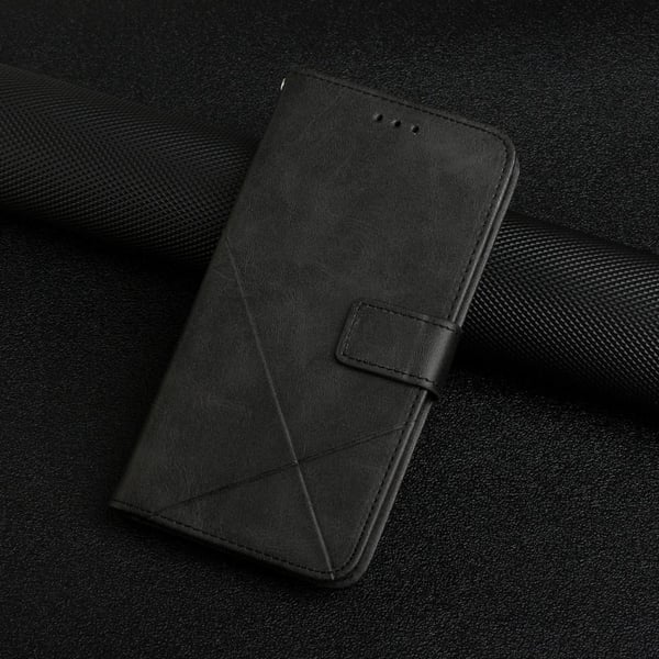 SKALO Xiaomi Redmi Note 12 4G PU læderpung med prægning - Sort