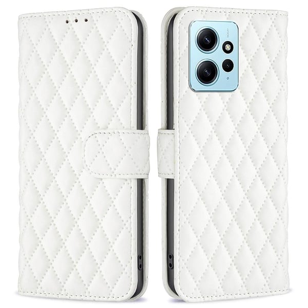 SKALO Xiaomi Redmi Note 12 4G BINFEN COLOR Quiltet Pung - Hvid