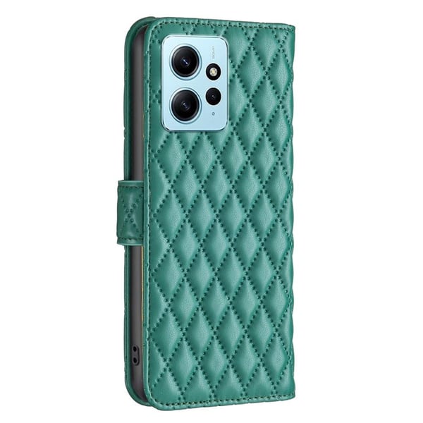 SKALO Xiaomi Redmi Note 12 4G BINFEN COLOR Tikattu Lompakko - Vihreä
