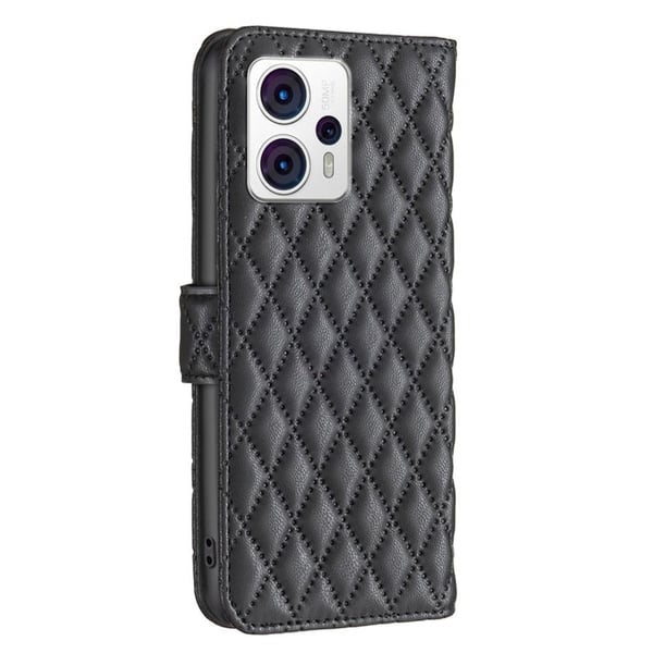 SKALO Motorola Moto G53 5G BINFEN COLOR Tikattu Lompakko - Musta