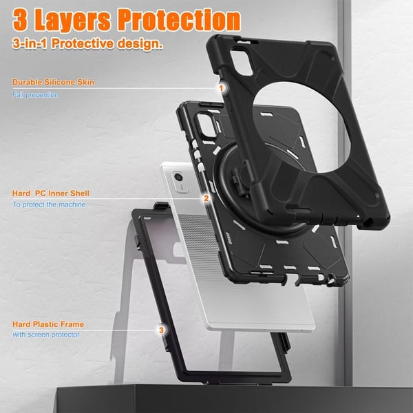 SKALO Lenovo Tab M9 Extra Shockproof Armor Shockproof Cover - Sort