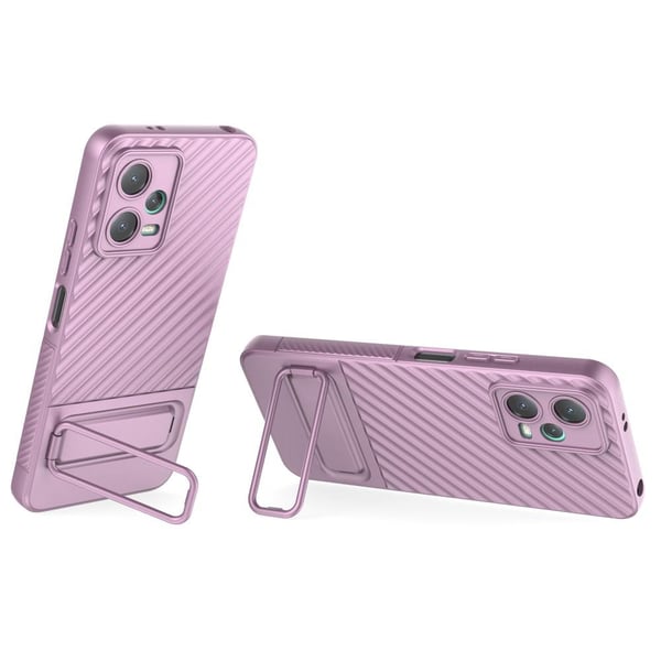 SKALO Xiaomi Redmi Note 12 5G Twill 2.0 TPU-Cover med rack - Lilla