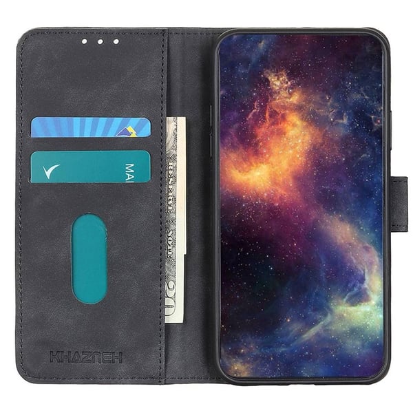 SKALO Xiaomi Redmi Note 12 5G KHAZNEH Pungetui i PU-læder - Sort