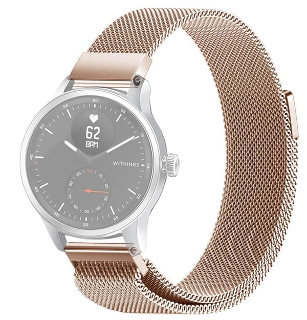 SKALO Milanese Loop til Withings ScanWatch 42mm