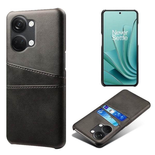 SKALO OnePlus Nord 3 5G / Ace 2V PU-læder Kortholder Cover - Sort