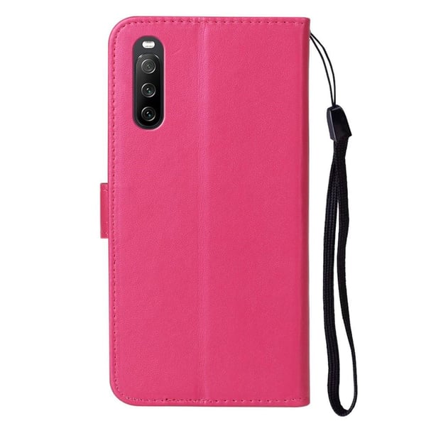 SKALO Sony Xperia 10 V Lompakkokotelo PU-nahkaa - Cerise