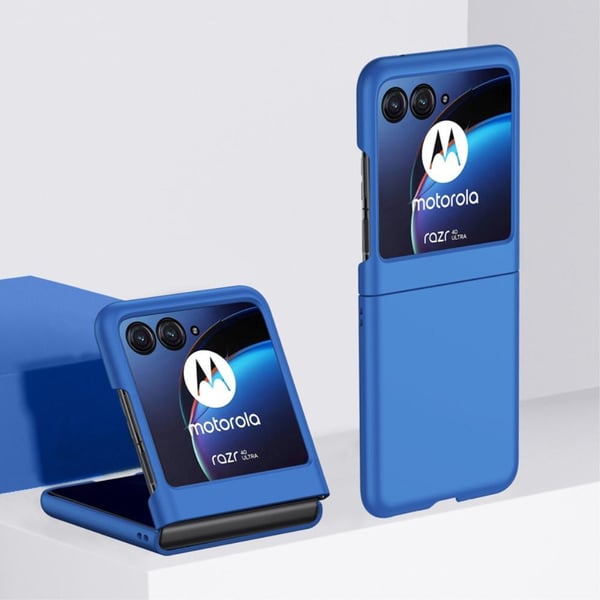 SKALO Motorola Razr 40 Ultra 5G Ultratynd Skin-touch Fold Cover - Mørkeblå
