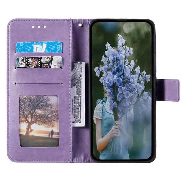 SKALO iPhone 15 Pro Mandala Flip Cover - Lilla