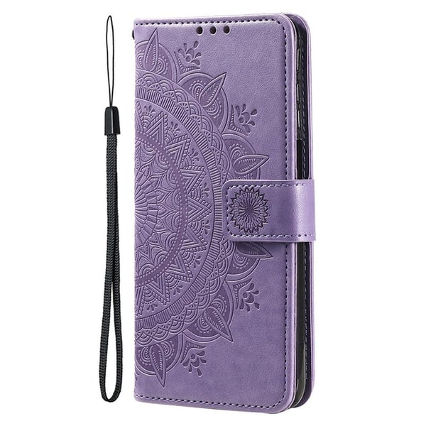 SKALO iPhone 15 Pro Mandala Flip Cover - Lilla