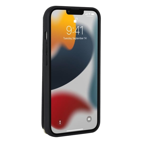 SKALO iPhone 15 Pro PU-læder Cover med Pung - Sort