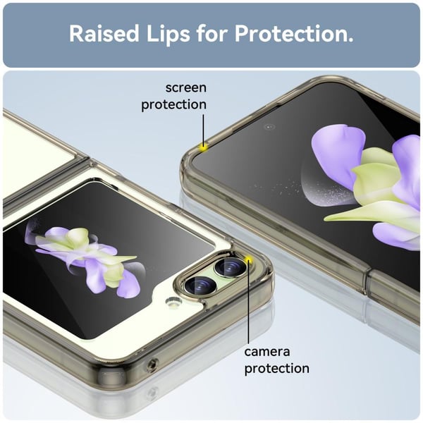 SKALO Samsung Z Flip5 Farve Bumper Cover - Grå