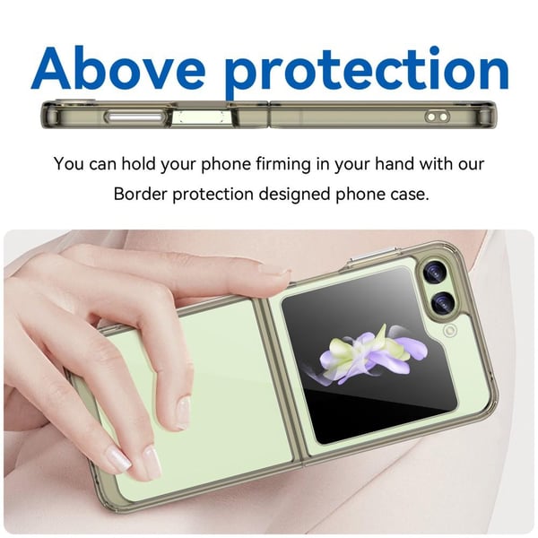 SKALO Samsung Z Flip5 Farve Bumper Cover - Grå