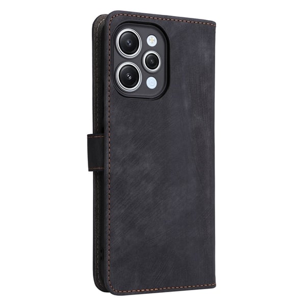 SKALO Xiaomi Redmi 12 4G/5G Flip Cover m. pung i PU-læder - Sort