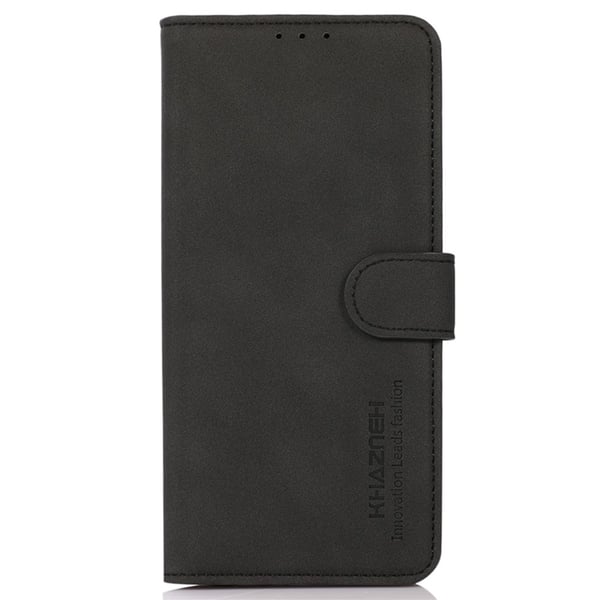 SKALO Motorola Moto G14 KHAZNEH Pungetui i PU-læder - Sort