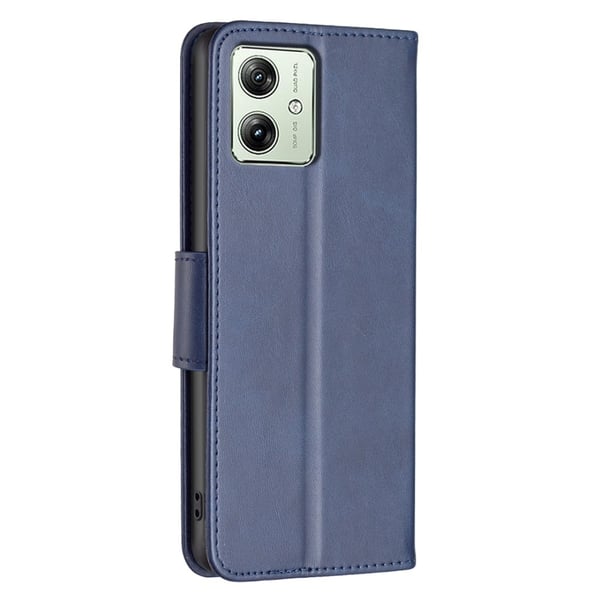 SKALO Motorola Moto G54 5G Flip Cover m. pung i PU-læder - Blå